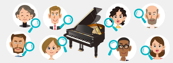 厳選されたピアノ・楽器・PA機材買取のプロの査定士が商品の値段を査定します。