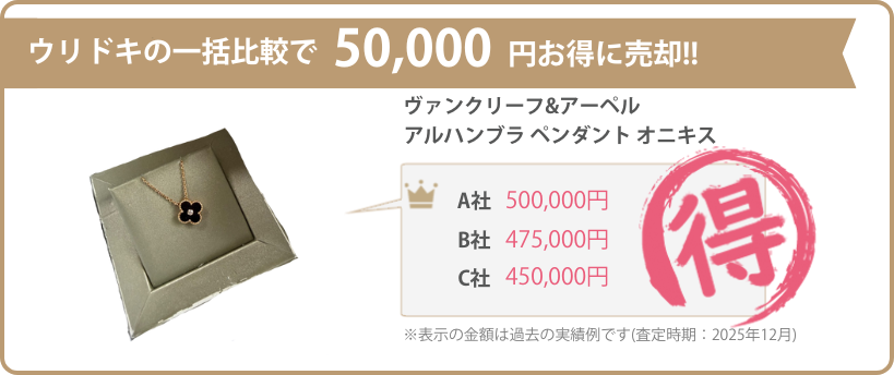 ウリドキの一括比較では、金・貴金属が相場よりも高く売れるのでお得に売却することができます。