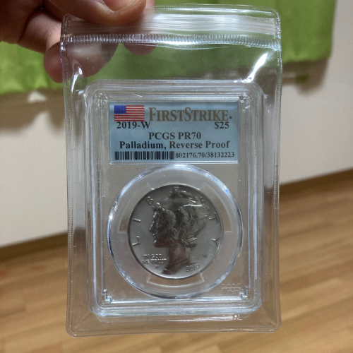 2019年アメリカイーグルリバースプルーフ25ドル パラジウム貨