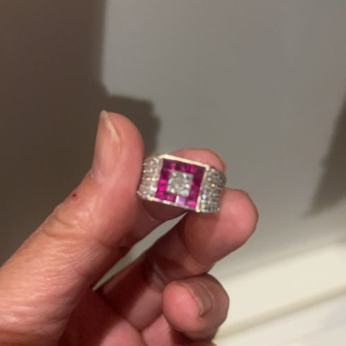 パウダーダイヤ ルビーリング