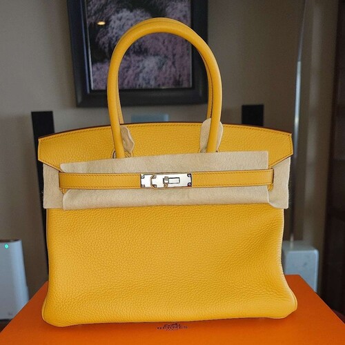 バーキン30 ジョーヌアンブル