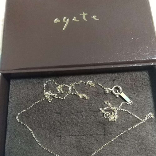 agete K10 ダイヤモンドネックレス