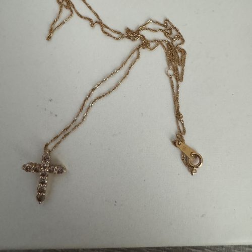 ダイヤ クロスモチーフネックレス