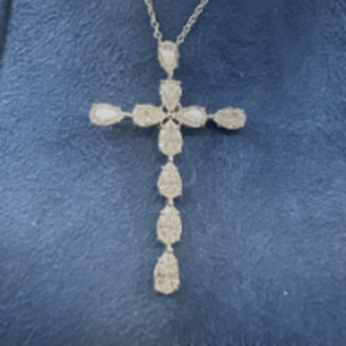 ハリーウィンストン　ダイヤ　クロス　ペンダント