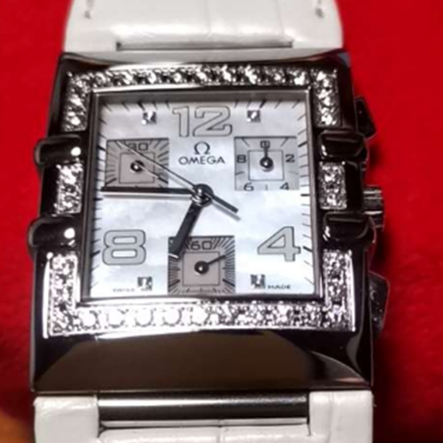 コンステレーションダイヤベゼルシェルクロノグラフ