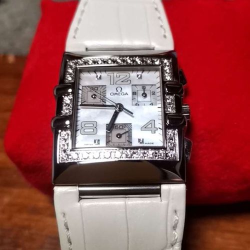 コンステレーションダイヤベゼルシェルクロノグラフ