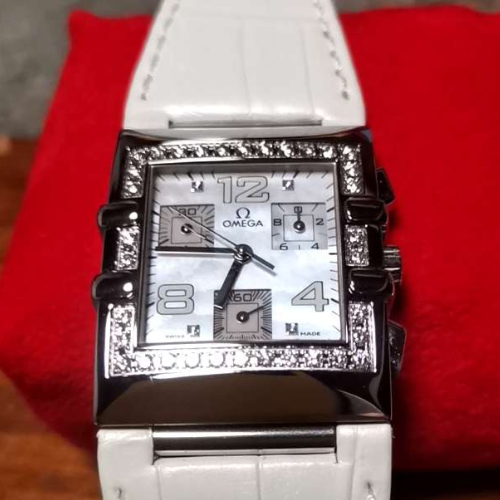 コンステレーションダイヤベゼルシェルクロノグラフ