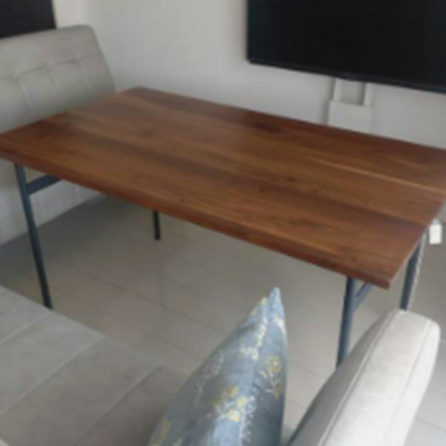 unico ダイニングテーブル W1600 アイアン脚 ウォールナット