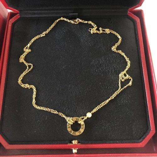 LOVE NECKLACE, 2 DIAMONDS LOVE ネックレス