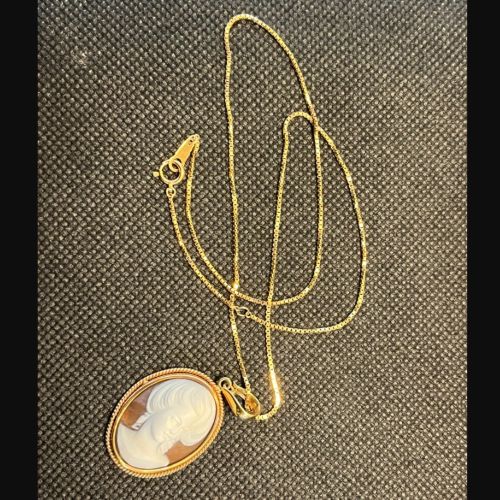 カメオネックレス　K18刻印