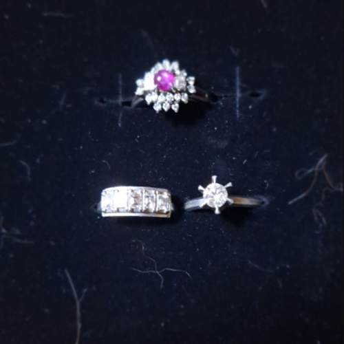 立爪ダイヤ/横1ダイヤ/スタールビー