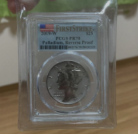 2019年アメリカイーグルリバースプルーフ25ドル　パラジウム貨