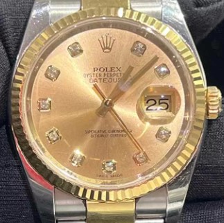 デイトジャスト 36mm シャンパン文字盤