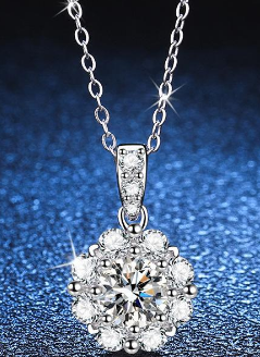 シルバー925 モアサナイトネックレス