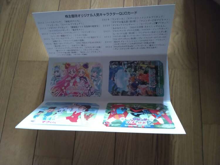 東映アニメーション株式会社 2024株主優待クオカードセット