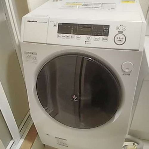 ャープ「ES-H10G-WL」ドラム式洗濯機・左開き・2029年11月まで保証