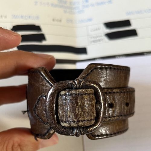 [クロムハーツ R&R　ロックンロール レザーブレスレット]