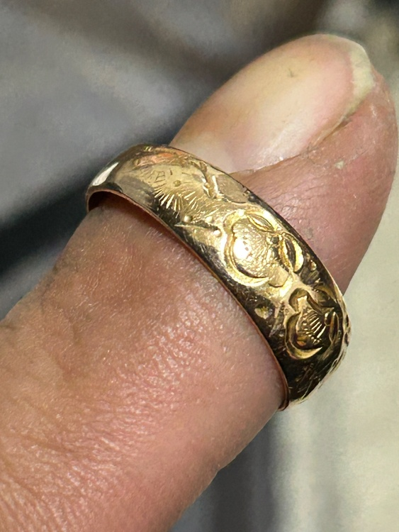 18金和柄梅バ花リング