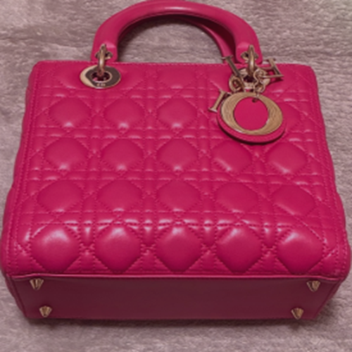 Christian Dior レディディオール ミディアム ピンク