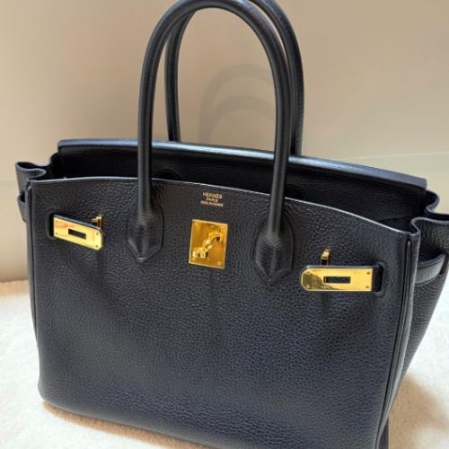 バーキン30 黒　ゴールド金具