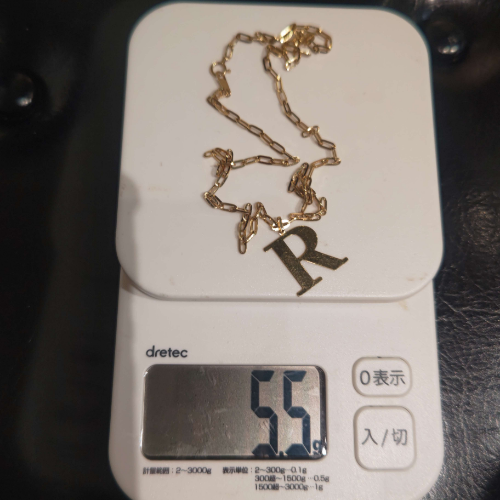 18金 クリップチェーンネックレス 50cm