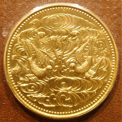 天皇陛下御在位60年　捨万円金貨