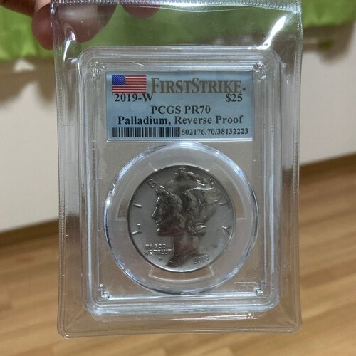 2019年アメリカイーグルリバースプルーフ25ドル　パラジウム貨の画像