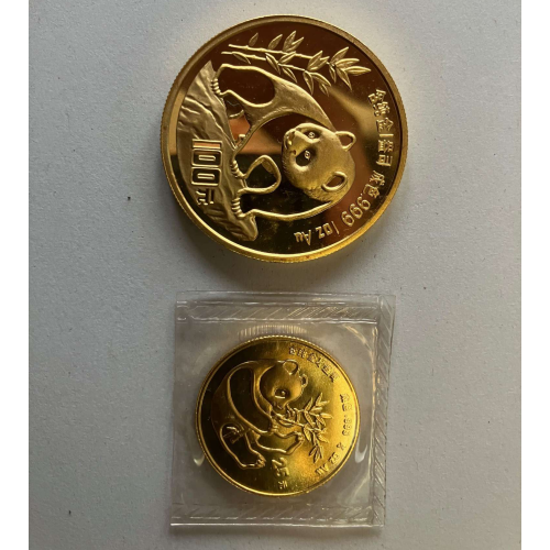 パンダ金貨 1オンス 1989/1990/1986/1994/1988 各1枚の画像