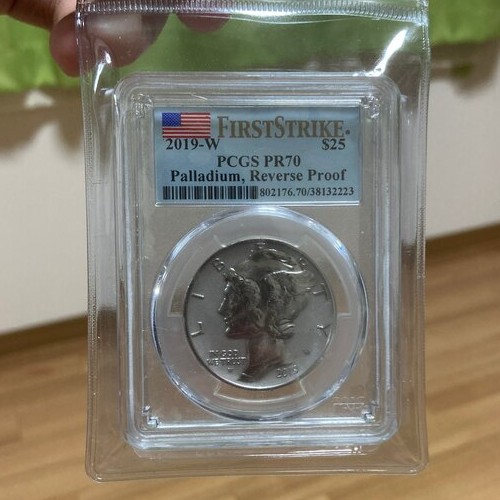 2019年アメリカイーグルリバースプルーフ25ドル パラジウム貨