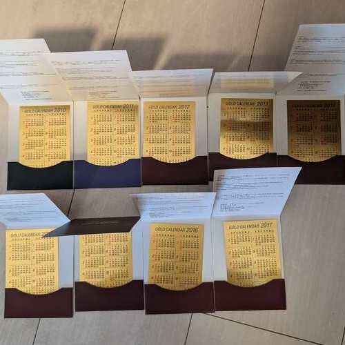 純金カレンダー