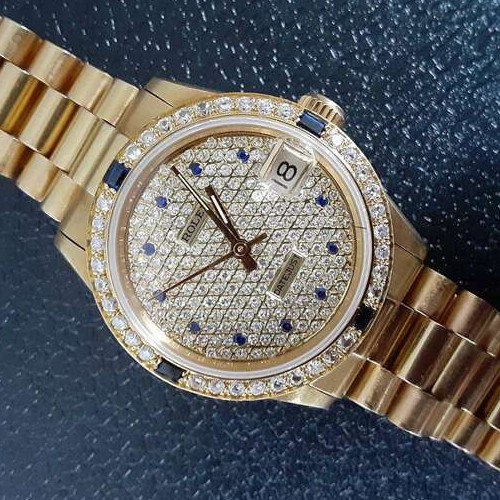 ロレックスボーイズ金無垢アフターダイヤ