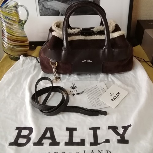 BALLY　2way ムートン&ラムヌバック　ショルダー付き　バッグ