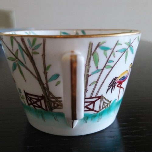 ミントン　シノワズリ　アンティークカップソーサー