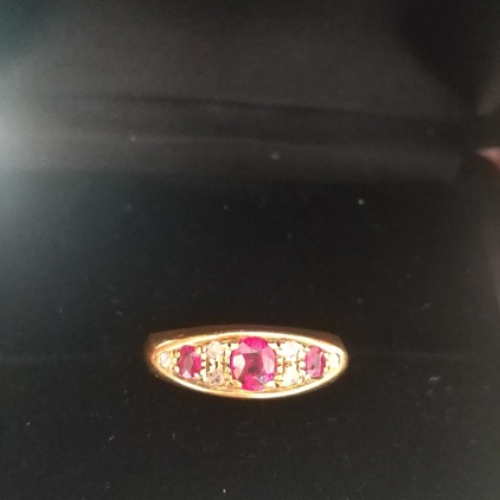 18金ルビーアンティークリング