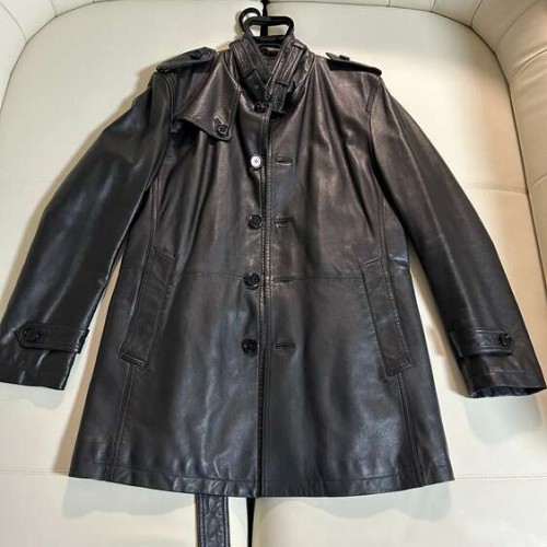 BURBERRY BLACK RABEL 皮ロングコート（サイズ：LL）