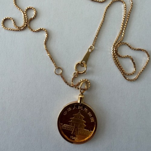 パンダ金貨ネックレス ネックレス部分18金