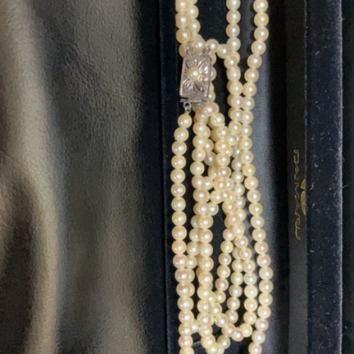 真珠2連ネックレス