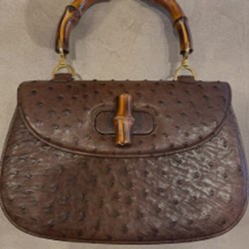 グッチ（GUCCI）バンブー　オーストリッチ　2WAY　
