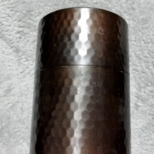 銅製茶筒　錫製茶筒