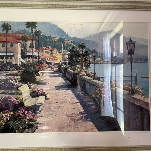 キャロル・コレット 絵画 銅版画 風景画 「アーリー・オータム・ライト」 額付き