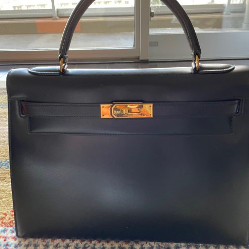 ケリー32 ボックスカーフ ブラック