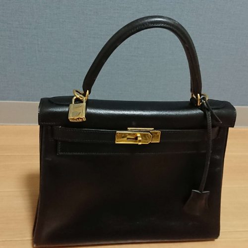 ケリー28 ボックスカーフ ブラック