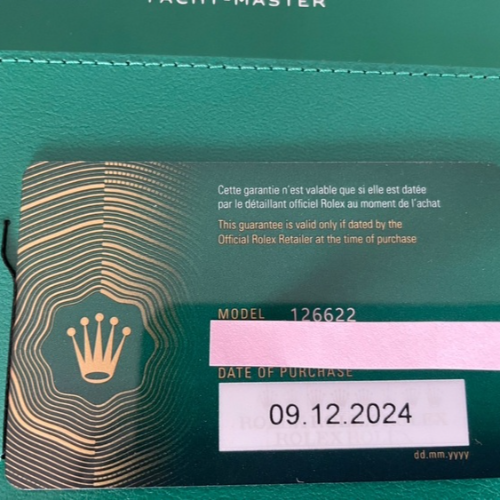 ヨットマスター40 ブルー文字盤