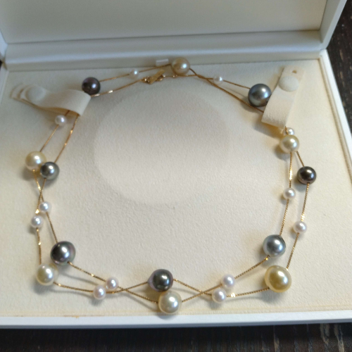 田崎真珠 黒蝶ペンダント 150023770099