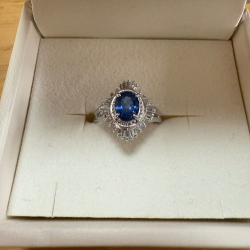 ブルーサファイアリング　pt900