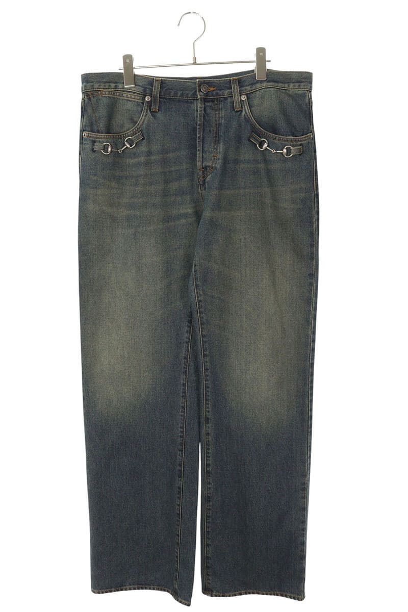 860844 XDDF1 ホースビット ディテール コットンデニム パンツ 26SS