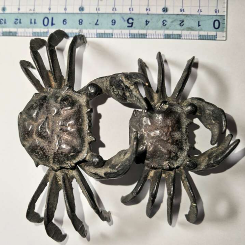 銅製レトロカニオブジェ　2個