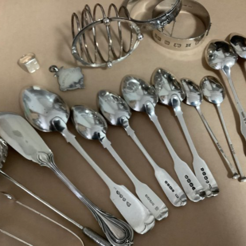 英国アンティークシルバー 刻印入アクセサリー