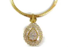 0.313ct FD 2.063ct ダイヤモンド ゴールドネックレス
