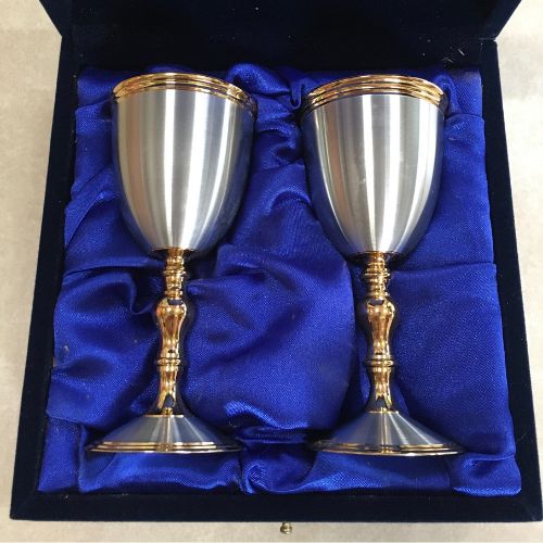 ピュータークリスタル マレーシア２４金　ペアグラス